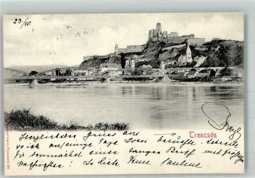 Trencin Trentschin 1902 Foto AK Adelskorrespondenz