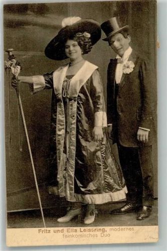1912 Fritz u. Ella Leissring modernes feinkomisches Duo