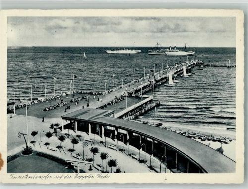Zoppot Schwimmbad Strand Touristendampfer