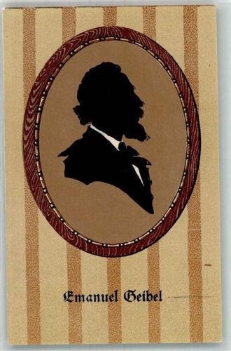 Verein Südmark Karte Nr. 68 Scherenschnitt Emanuel Geibel Dichter