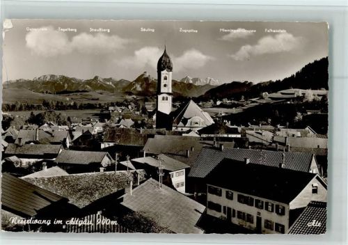 Nesselwang 1957 Teilansicht AK Eckknick