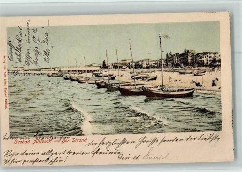 Seebad Ahlbeck 1900 Strand Segelboote
