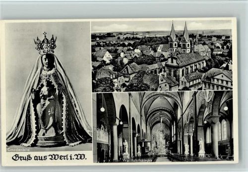 Werl Gnadenbild Ortsansicht Wallfahrtskirche Innenaufnahme 3-Bildaufnahme