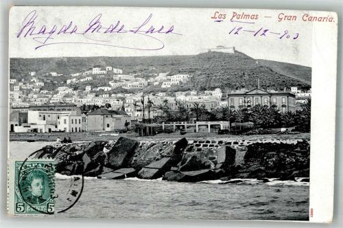 Las Palmas de Gran Canaria 1904 Marke bildseitig