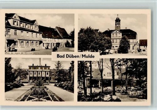 Bad Düben Platz der Jugend HO-Hotel Rathaus Kulturhaus Kurhaus