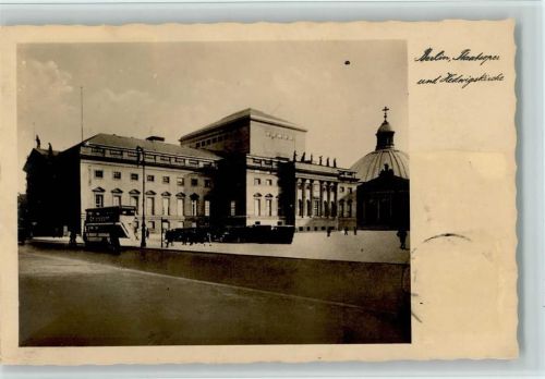 Berlin Mitte Staatsoper und Hedwigskirche 1948 AK