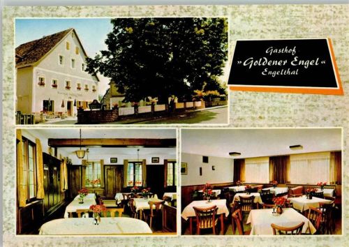 Engelthal Gasthof Goldener Engel Innenaufnahmen Gastraum 3-Bildaufnahme