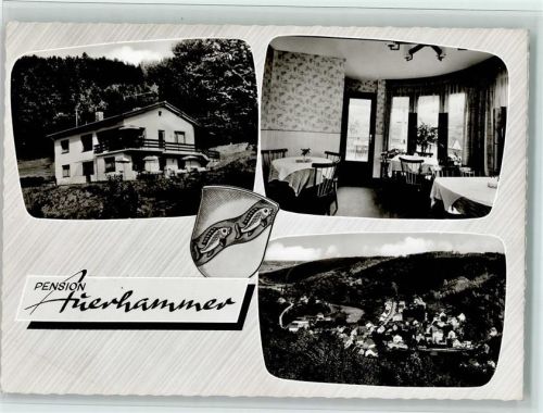 Rod a d Weil Pension Gästehaus Auerhammer Innenaufnahme Gastraum Gesamtansicht 3-Bildaufnahme