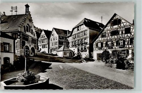 Schiltach Marktplatz Fachwerkhäuser Brunnen