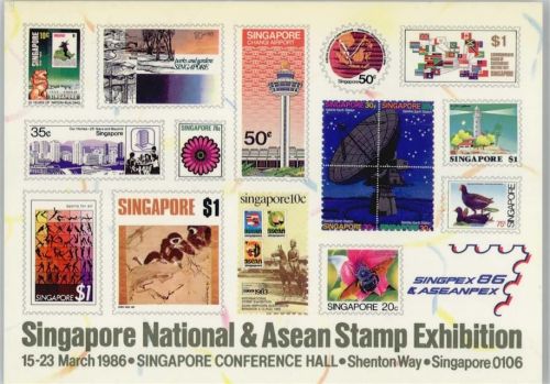 Singapore National & Asean Stamp Exhibition 1986 AK