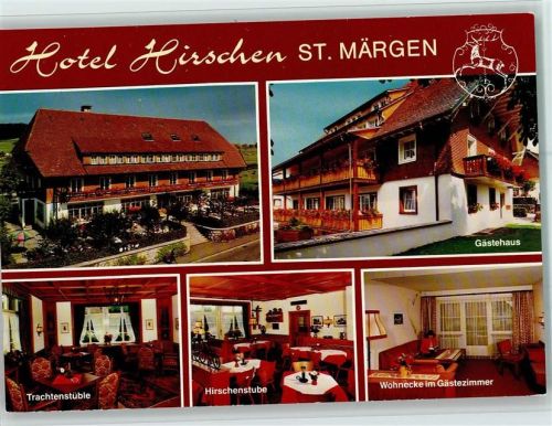 St. Märgen Hotel Hirschen Gästehaus Innenaufnahmen Trachtenstüble Hirschenstube Wohnecke im Gästezimmer Mehrfachaufnahme