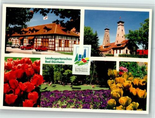 Bad Dürrheim Landesgartenschau Fachwerkhaus Tulpen Mehrfachaufnahme