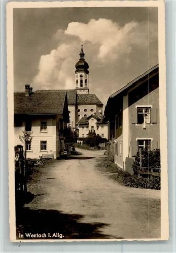 Wertach Ortsansicht Blick zur Kirche