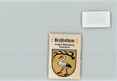 Großbottwar Vignette Wappen Kaffee Hag ca 1920-1940 Storch