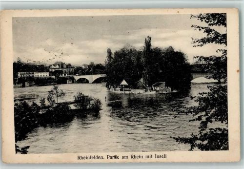 Rheinfelden Partie am Rhein mit Inseli