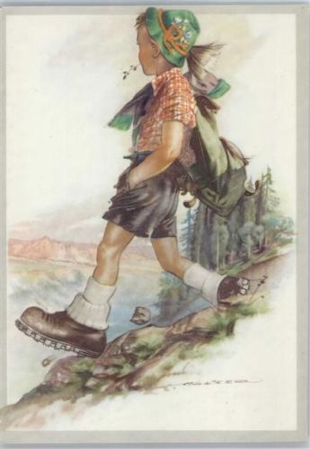 Serie 1004-4 - schöne AK - Junge als Bergsteiger