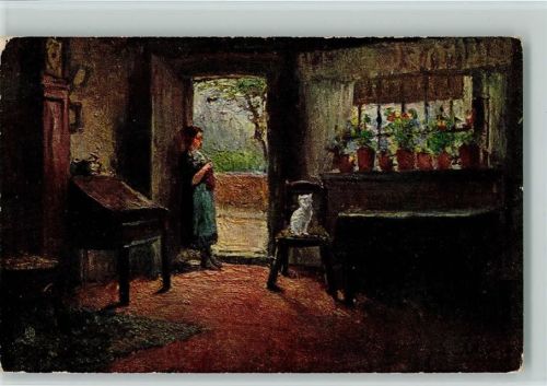 Tucks Oilette Nr. 1531 ca 1900 AK Bauernstube