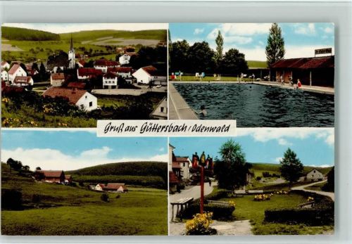 Güttersbach Gesamtansicht Schwimmbad Ortsansichten 4-Bildaufnahme