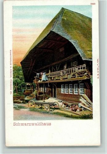 Bauernhaus 1899 color AK
