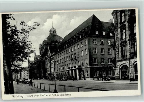 Nürnberg Deutscher Hof und Schauspielhaus ca 1938 AK