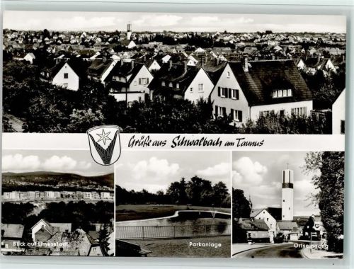 Schwalbach Gesamtansicht Blick auf Limesstadt Parkanlage Ortseingang 4-Bildaufnahme