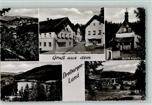 Thurmansbang Saldenburg Thurmannsbang Marktplatz Bründl-Kapelle Rottauer See Gesamtansicht