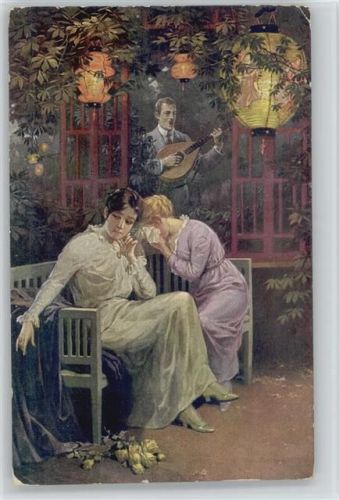 1920 Verlag Wolff K 1095 - "Das letzte Lied" Lampions - Liebe Poesie