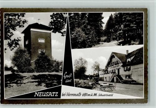 Neusatz Gasthaus Pension Löwen Wald Ortsansicht 3-Bildaufnahme