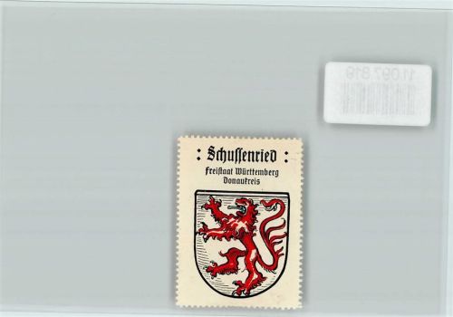Bad Schussenried Vignette Wappen Kaffee Hag ca 1920-1940