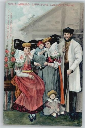 Familie mit Kindern - 1908 AK