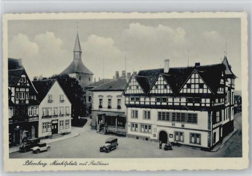 Blomberg ex Sammlung Busse Marktplatz Rathaus Autos