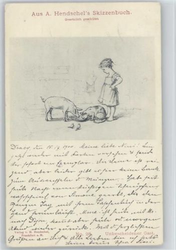 Skizzenbuch Nr. 28 - Unbescheidener Gast - Katze und Schwein