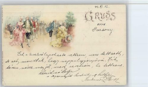 1899 Litho AK Veranstaltung
