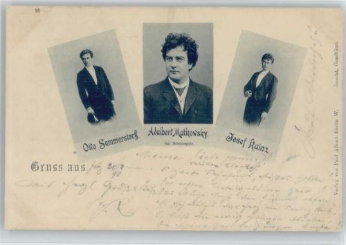 1898 Otto Sommerstorff , Adalbert Matkowsky und Josef Kainz