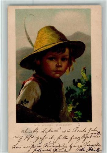 sign Mizi Wunsch - Studienkopf 1900 AK