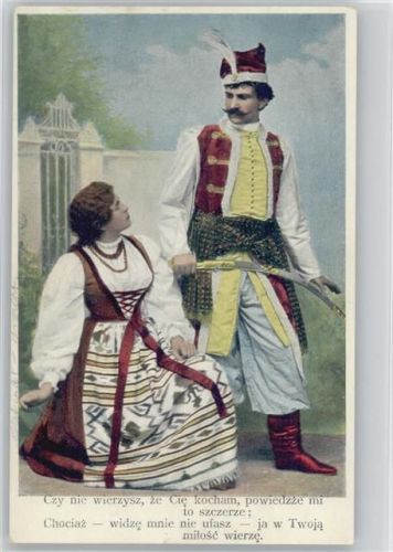 1906 Mann mit Säbel, die Frau kniet