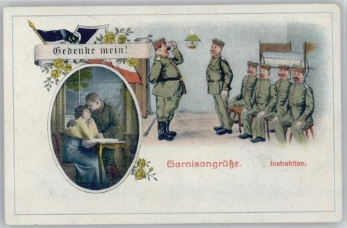 Garnisonsgrüße Instruktion "Gedenke mein" Soldatenliebe, Patriotik