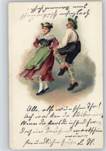1901 Schuhplattler Tanz - Trachten