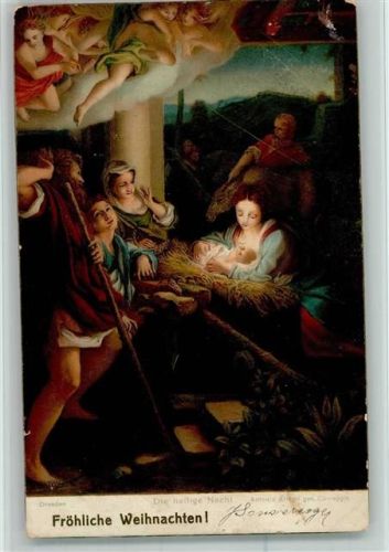 Nr. 29703 - Gemälde von Die heilige Nacht, Krippe, Christliches