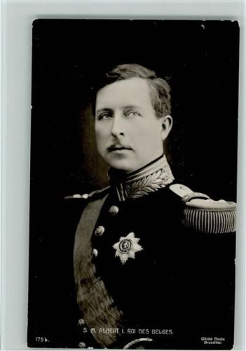 S.M. Albert I, Roi des Belges in Uniform Foto AK