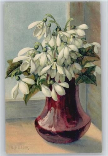 Blumenvase mit Maiglöckchen
