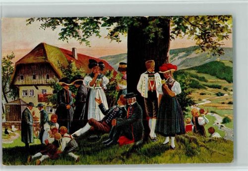 Serie II "Leben und Treiben im Schwarzwald" Sonntagnachmittag - Trachten