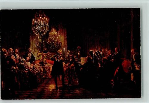 Gemälde von Menzel - Flötenkonzert von Friedrich d. Großen