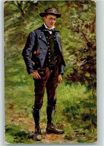 1916 Gutacher Bursche, Trachten - Hasemann Künstler Serie VI Nr. 6 AK