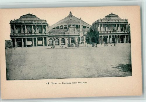 Roma Facciata della Stazione 1900 AK