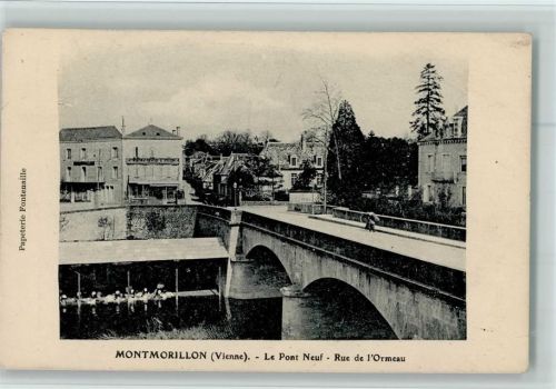 Montmorillon 1924 Le Pont Neuf - Wäschefrauen AK