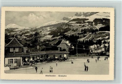 Adelboden BE Eisbahn Eisläufer