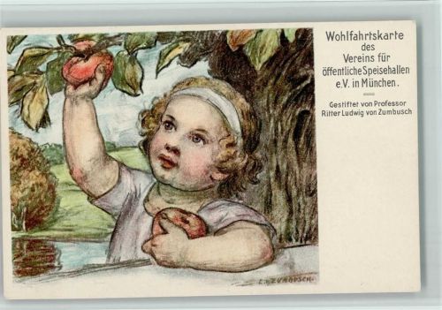 Äpfel pflücken - Wohlfahrtskarte für öffentliche Speisehallen