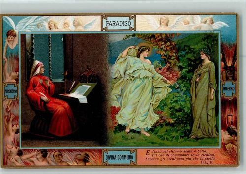 Serie Nr. 621 Verlag Sborgi - Apparizione de Beatrice a Virgilio , christliches