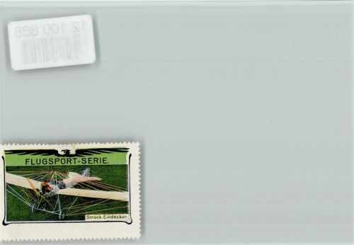 Reklamemarke - Flugsport Serie -Strack Eindecker